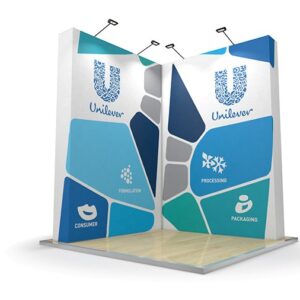 l shaped exhibition booth 2 x 2m